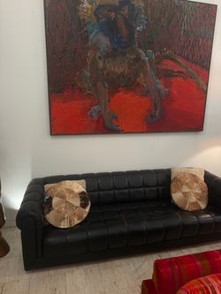 Faux Leather Sofa