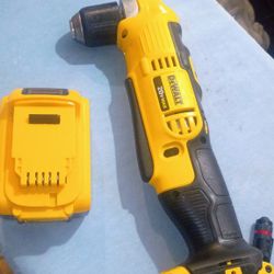 The Dewalt DCD740B 20V MAX Right Angle Drill is a right-angle drill that uses a 20 Volt Lithium-Ion battery.