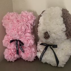 Rose Teddy Bear & Puppy