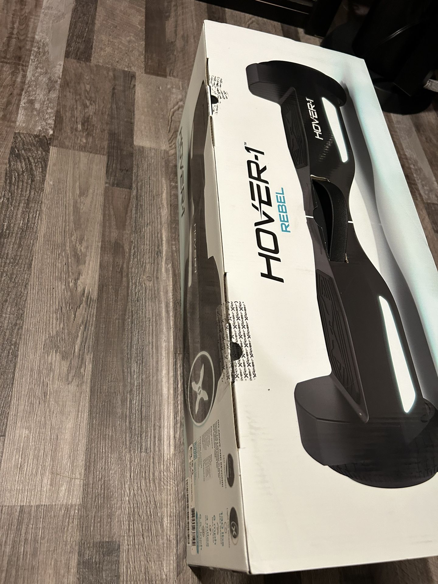 Hover-1 Rebel Hoverboard for Teens, LED Headlights, 6 mph Max Speed, Black