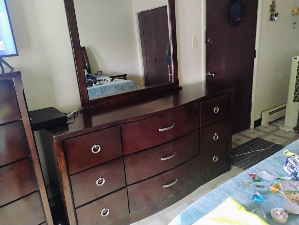 Chest And Dresser With Mirror