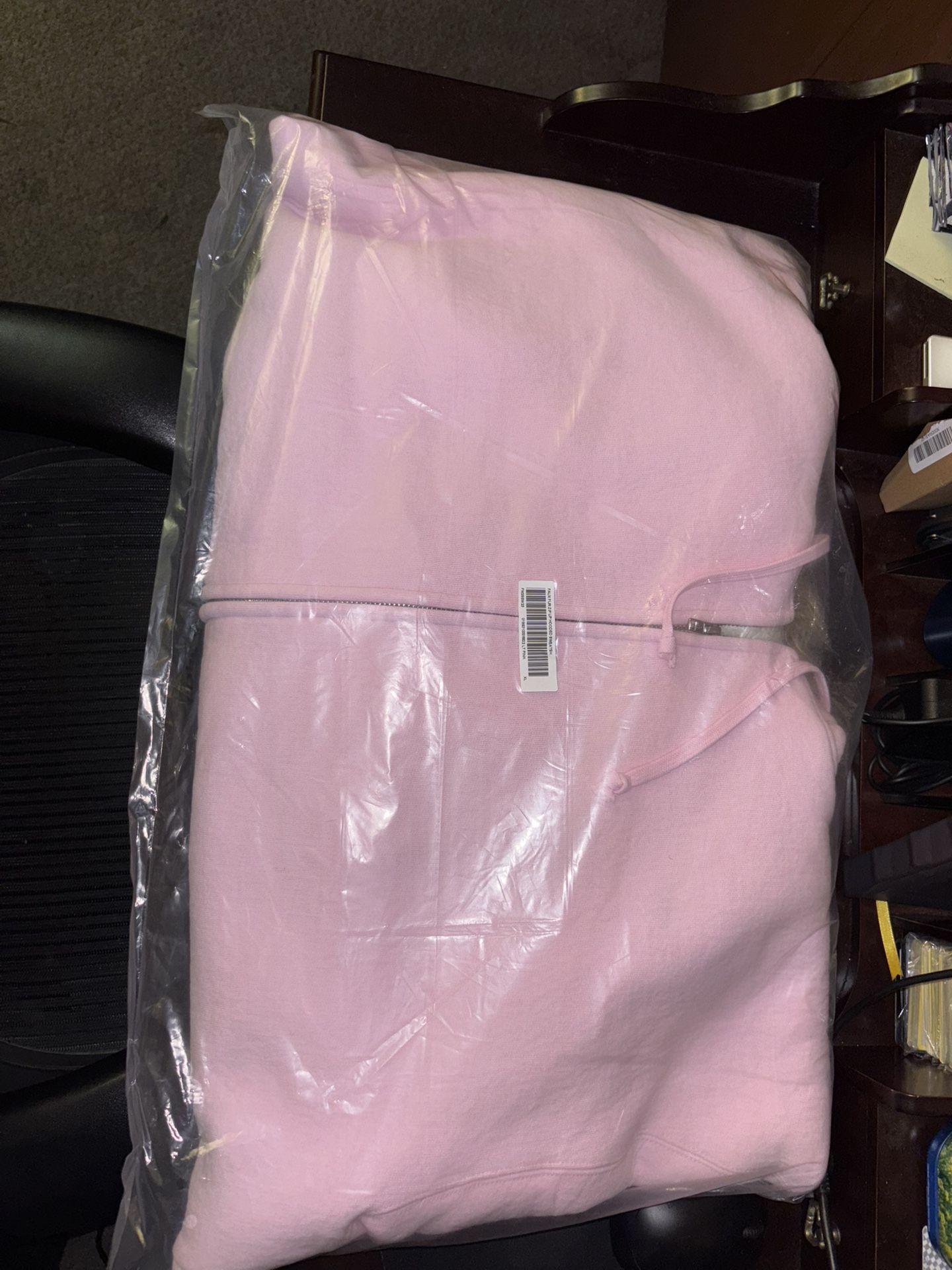 FW25 Supreme Pink Faux Fur Zip Up Hoodie