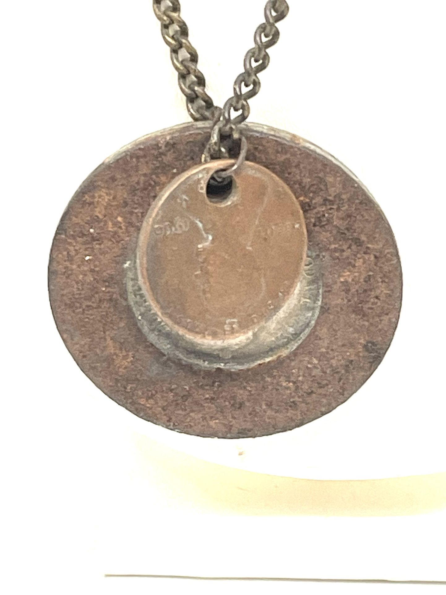 Very Vintage Nickel & Penny On A Chain