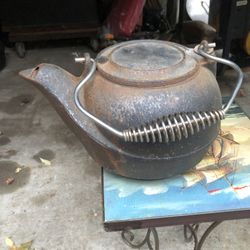 Very Large Heavy Cast Iron Stovetop Steaming Kettle