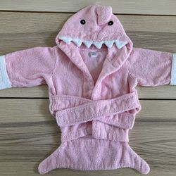 Pink Shark And Polar Bear Bath Robes