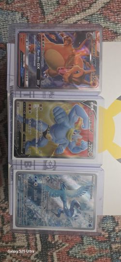 Pokémon Ultra Rare 3-Card Bundle - Charizard GX, Japanese Machamp V Full Art, Articuno -