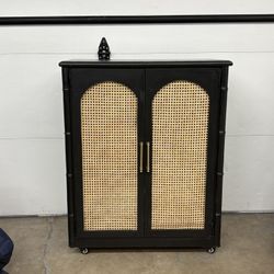 Refinished Black 2-Door Cabinet  