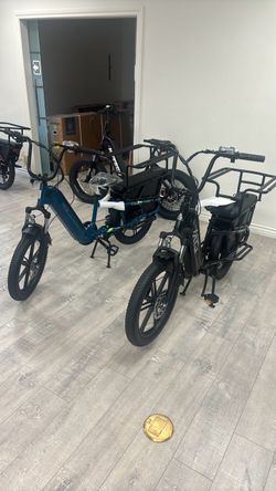 Affordable cargo e-bike for kids to sit in back Ebike