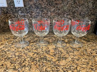 Coca-Cola Goblet Glasses Set of 4 and Soda Glasses set of 7