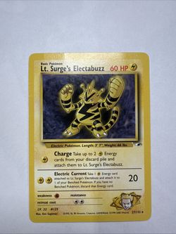 Pokemon TCG - Lt. Surge's Electabuzz 27/132 - Gym Heroes - MP