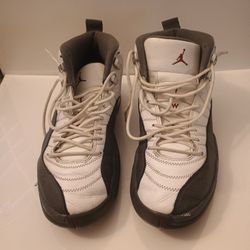 Nike Air Jordan 12 Retro White Dark Grey Mens Size 10 130690-160 OG