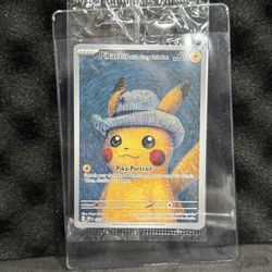 Pikachu with Grey Felt Hat #085 promo from the Van Gogh release sealed in the original wrapper.