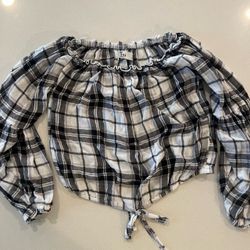 plaid holister crop top