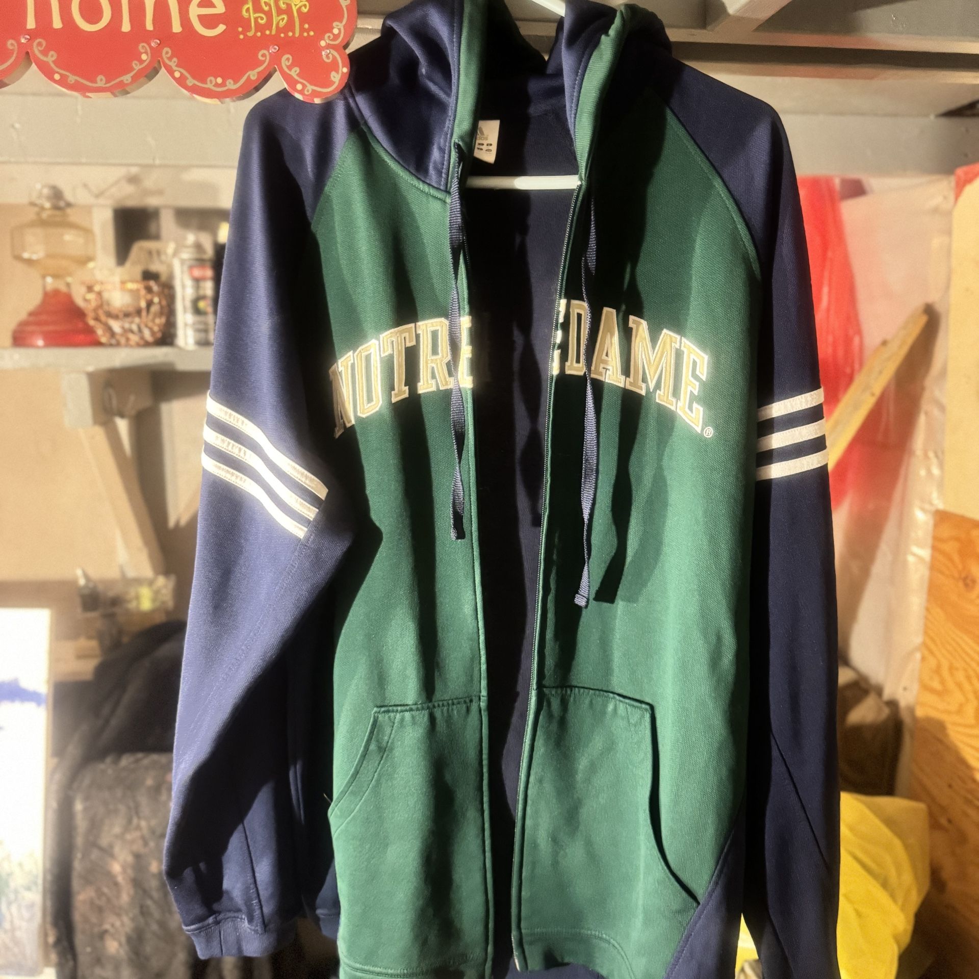 Notre Dame extra large zip up hoodie