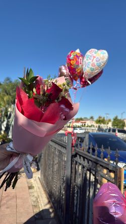 bouquets and balloons