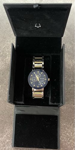 Bulova Men's Futuro Stainless Steel Two-Tone Blue Dial 40mm Watch – Model 98C123