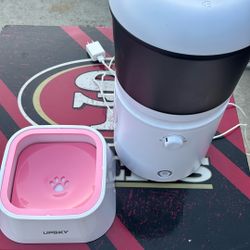 Dog Food Dispenser And Bowl  