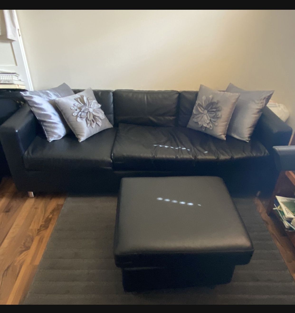 Faux Leather Couch