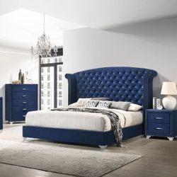 4-Pc Queen Size Bedroom Set. $53 Down Payment