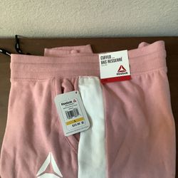 New Women’s Size Lg Reebok Cuffed ColorBlock Jogger