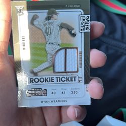 Ryan Weathers Rookie Jersey Card