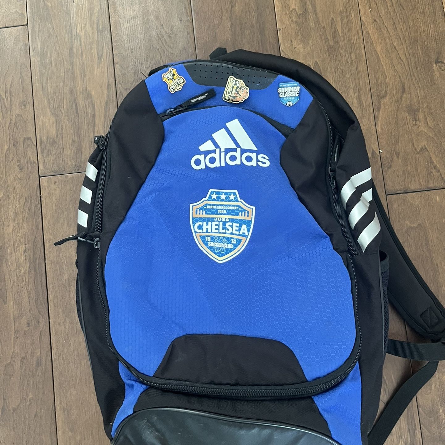 adidas backpack with ball holder Stadium III Royal/White Azteca Soccer brought to you by adidas Adidas Soccer Bag With Ball