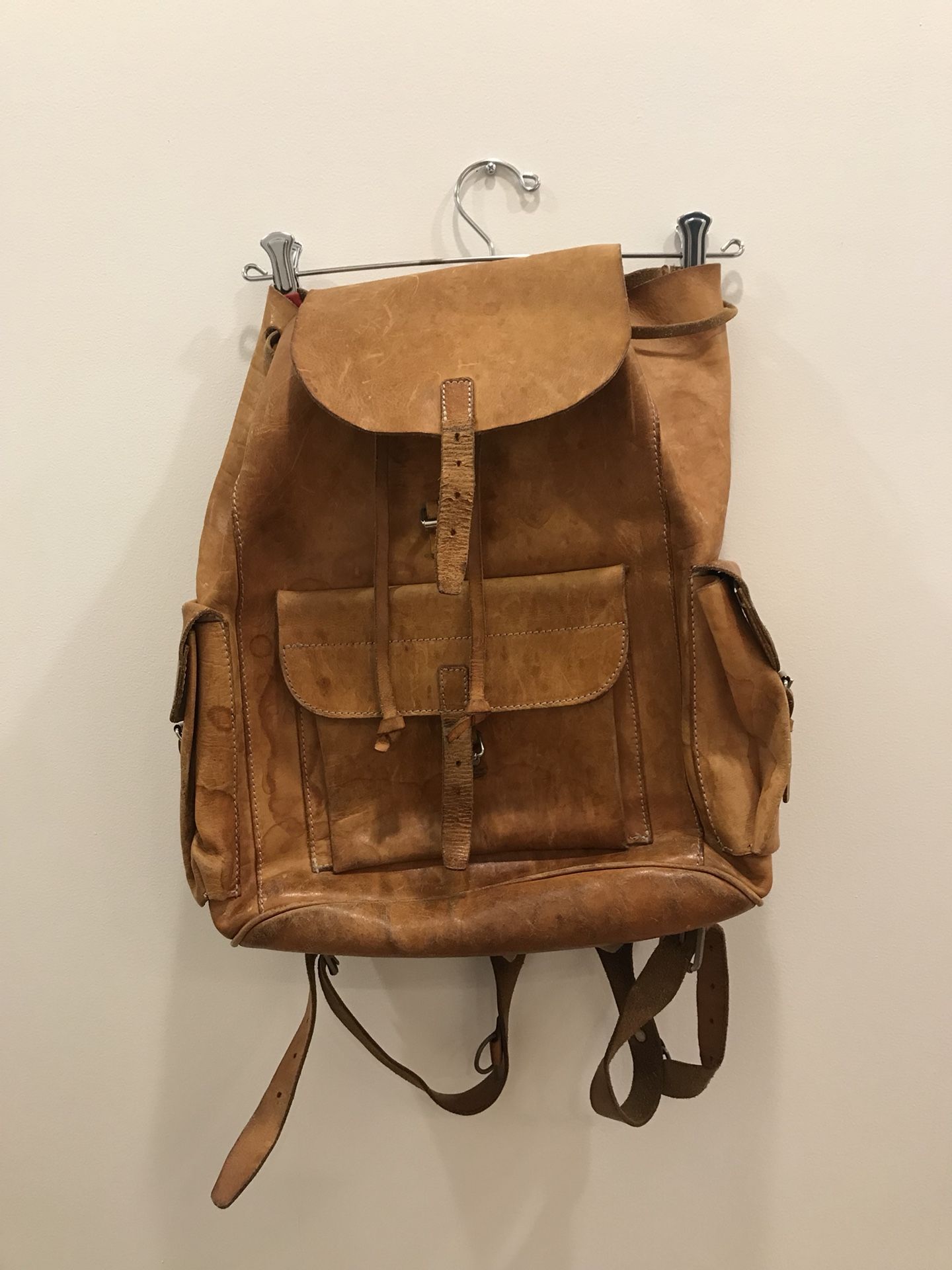 Leather backpack