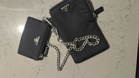 Authentic Nylon Prada Wallets With Chain