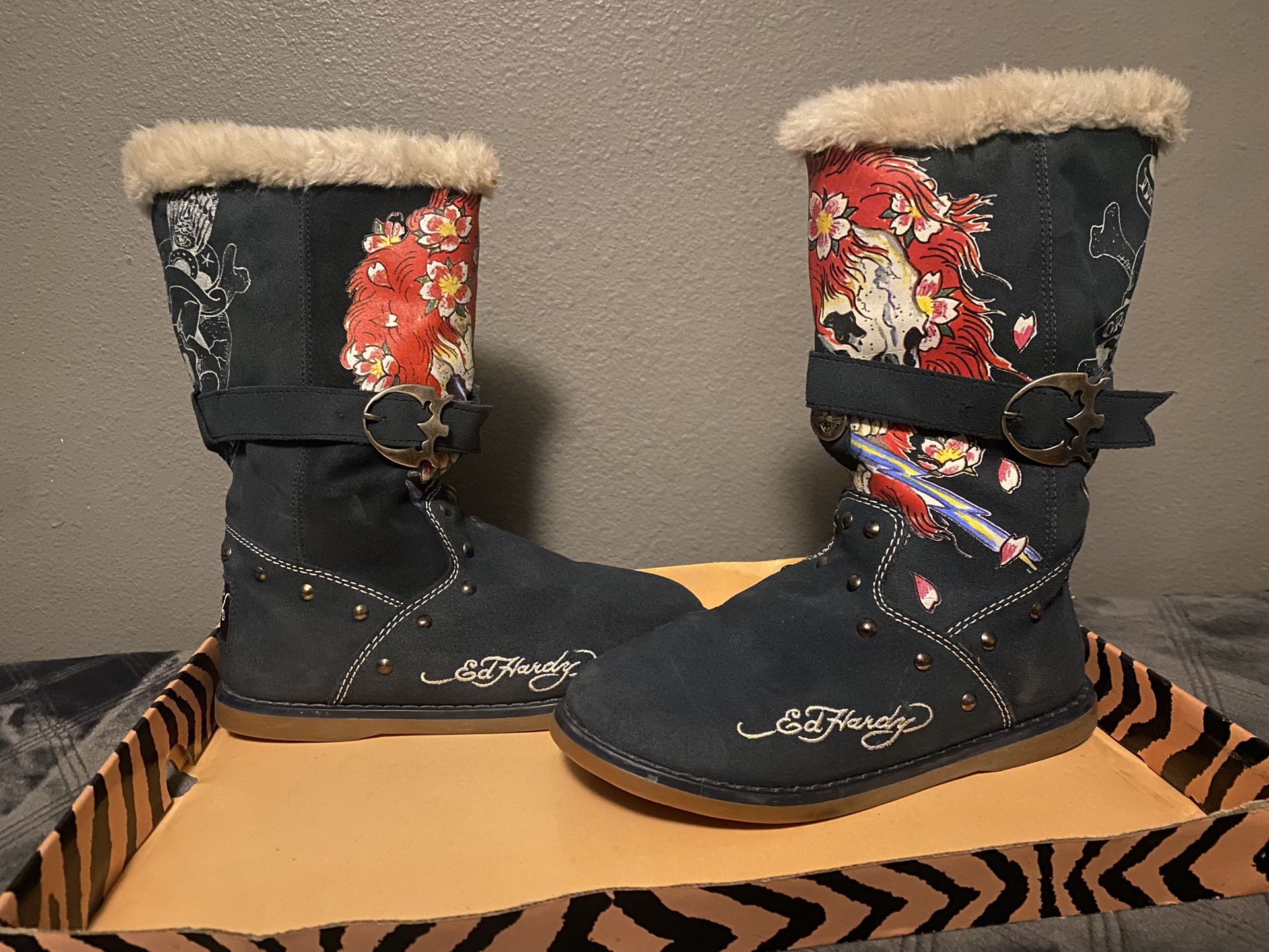 Ed Hardy Boots Women’s Size 7