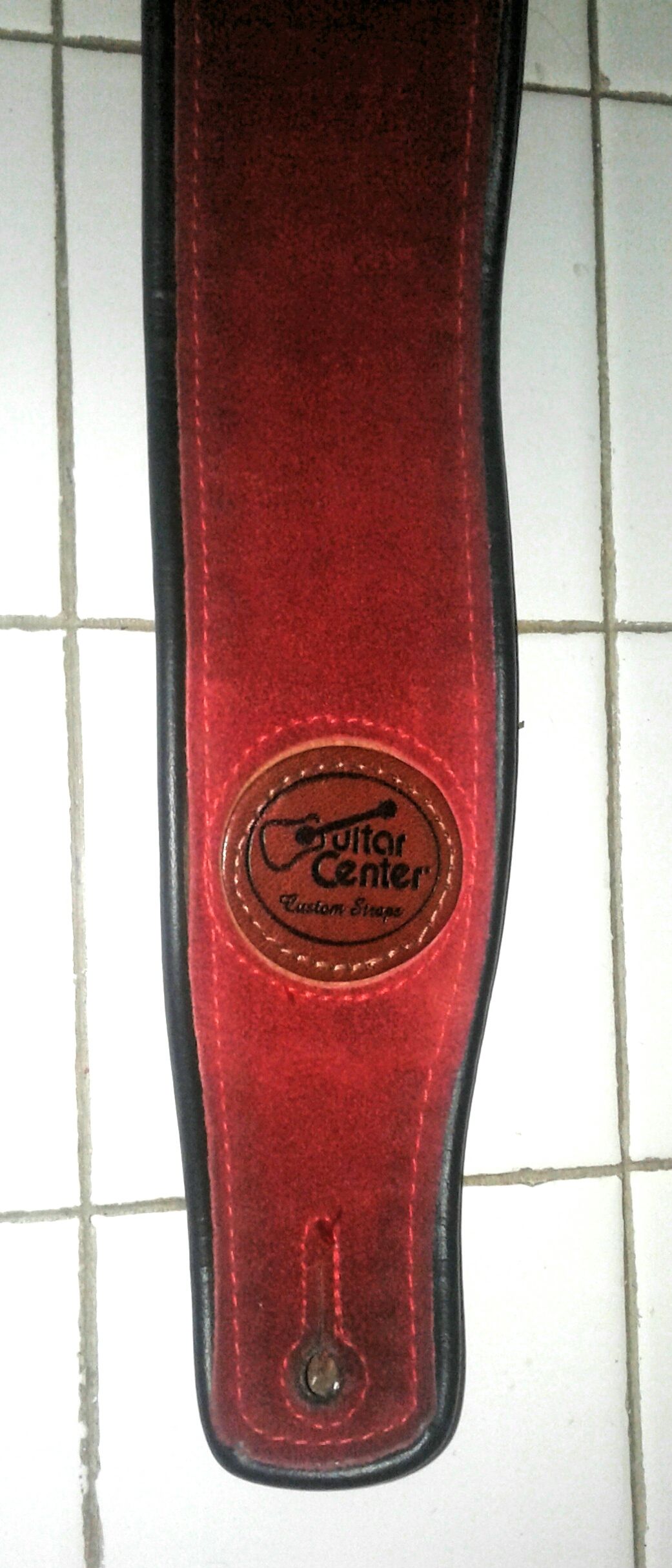 Levy's leathers limited genuine red suede leather guitar strap. Guitar center. MSS3.