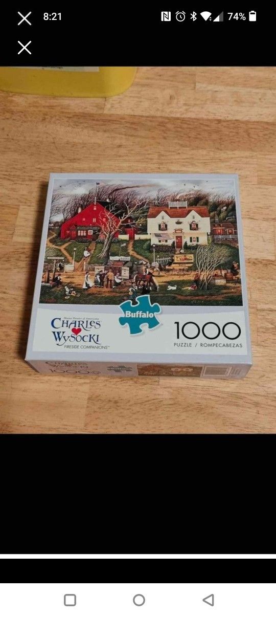 Charles Wysocki "Fireside Companions" 1000 Piece Puzzle