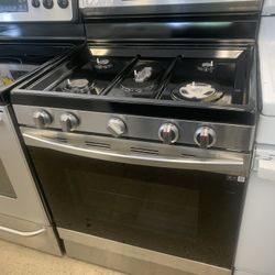 New Scratch And Dent Samsung 5 Burners Gas Stove Stainless Steel 6 Months Warranty 