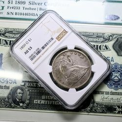 Key Date 1859 O $1 Seated Liberty Dollar Silver Coins NGC AU53 - 360000 Mintage