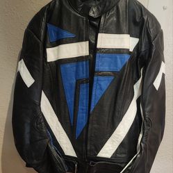 Top Gear Leather Motorcycle Jacket 46R