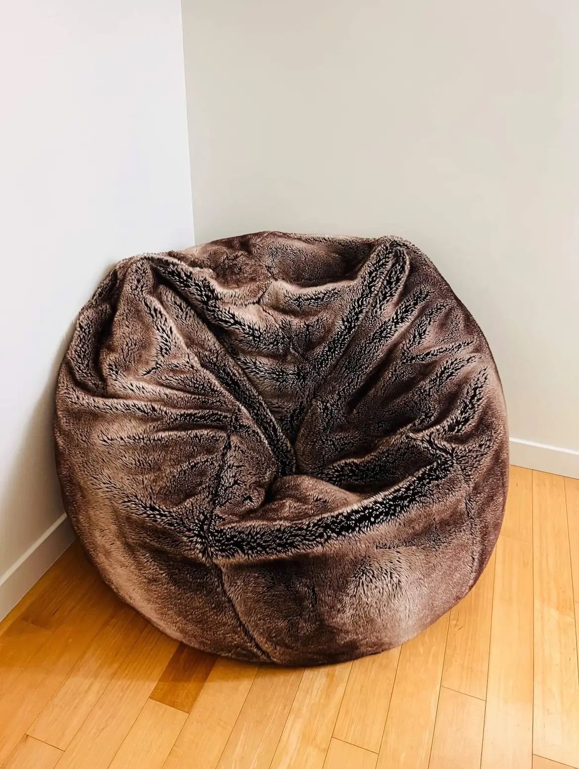Restoration Hardware LUXE FAUX FUR BEANBAG