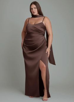 Ganache  Stretch Satin Dress Size 20