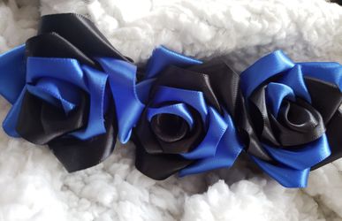 Satin ribbon flowers