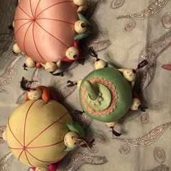 Vintage Asian Pin Cushions - 3 