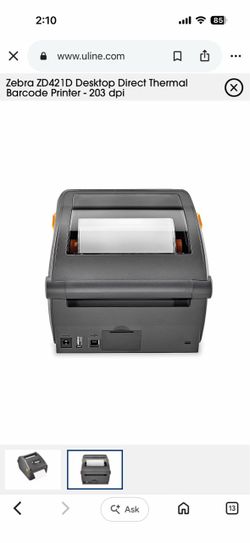 Zebra 421 Printer / Label