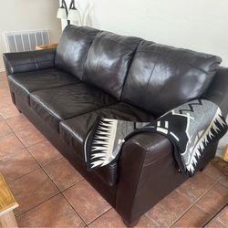 Leather 3 Cushion Couch