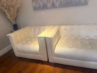 Living room sofas set of 5 pearl color