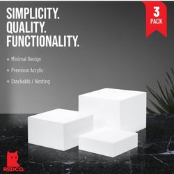 (3) Pack Acrylic Risers Brand New