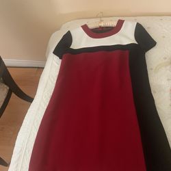 Red, Black And White Nice Dress 