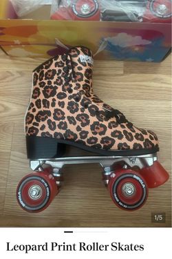Impala Quad Roller Skates Leopard Print
