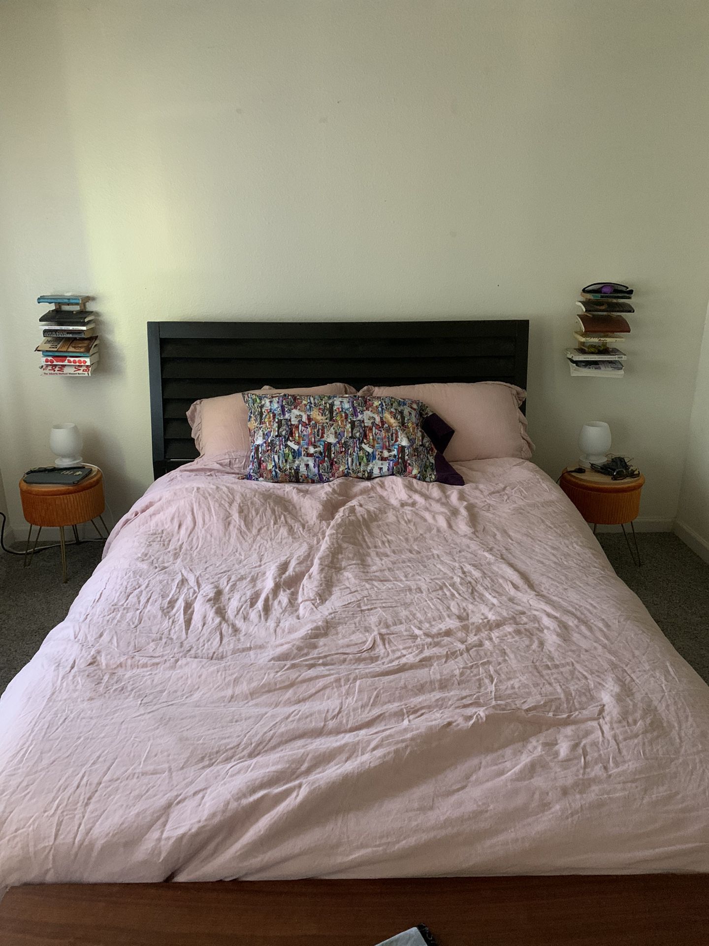 Free Queen Mattress And Bed Frame- Must Pick Up This Week (moving!)
