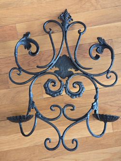 Cast Iron Wall Candle Holder