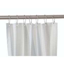 Bobrick B-204-3 White Vinyl Shower Curtain - 70" x 72" - $34 (West Loop)
