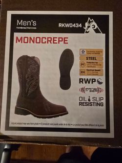 Rocky MonoCrepe 10.5” Steel Toe Western Boot RKW0434
