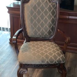 Sage Green Armed Accent Chair 