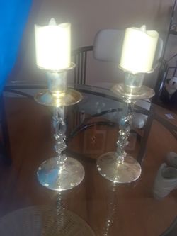 Noel candle holder silver gold